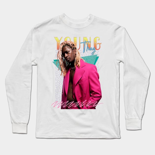 Young Thug Retro Aesthetic Long Sleeve T-Shirt by Piomio